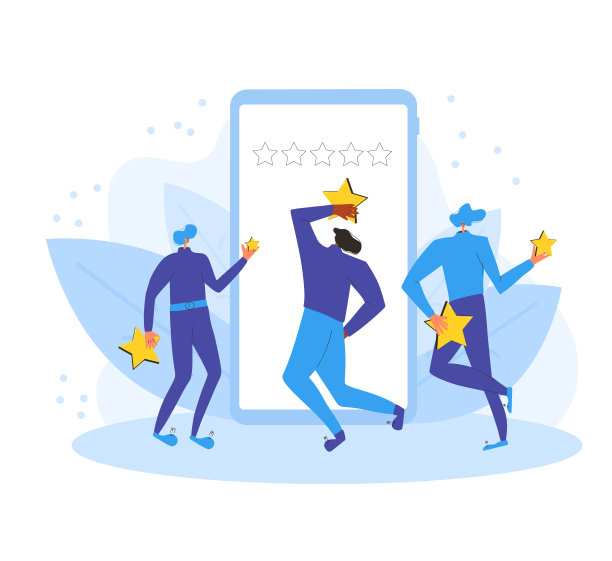 反馈的概念。手里拿着星星的人图片下载