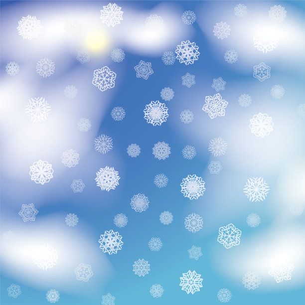 冬天的背景与雪花图片下载