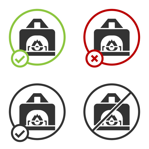 黑色室内壁炉图标孤立在白色上图片下载