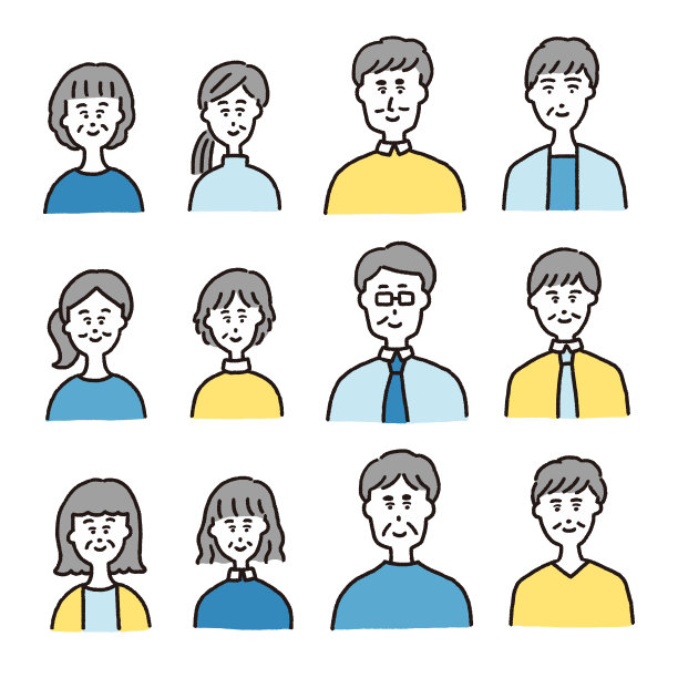 一群微笑的老男人和老女人吵架图片下载