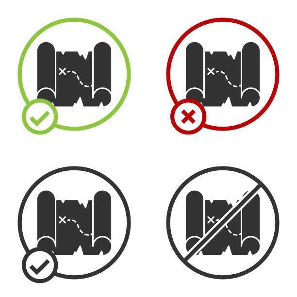 黑色海盗藏宝图图标孤立在白色上图片下载