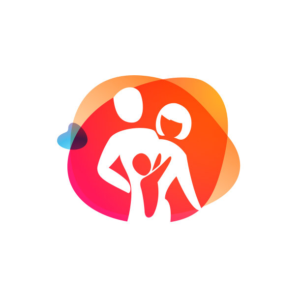 幸福的家徽在水彩上飞溅图片下载