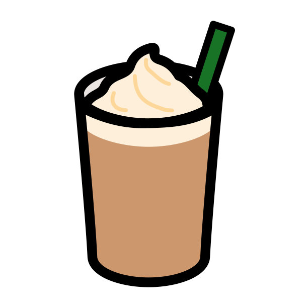 一个简单而可爱的插画冷法式咖啡图片下载