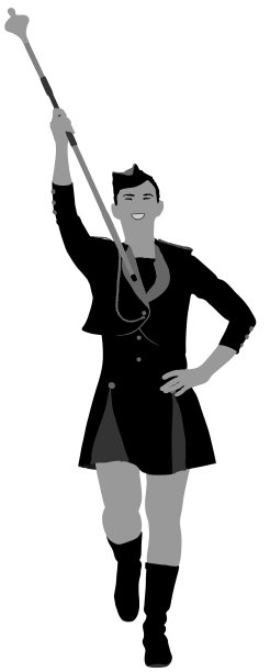 乐队领队表演美丽的舞女图片下载