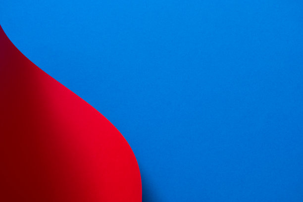 抽象红色和蓝色3d彩色纸背景，壁纸，宣传册图片下载