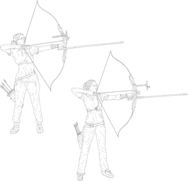 设置素描轮廓吸引女性和图片下载