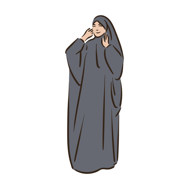 穆斯林阿拉伯的伊斯兰妇女在希贾布时尚图片下载