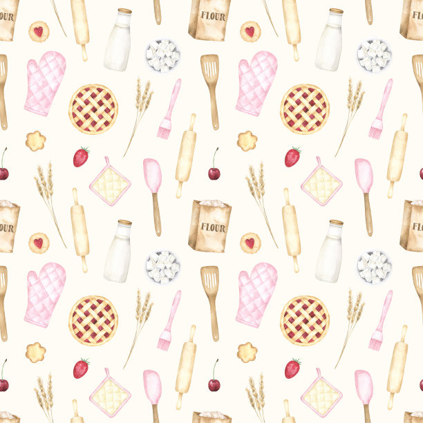 烘焙无缝模式图片下载