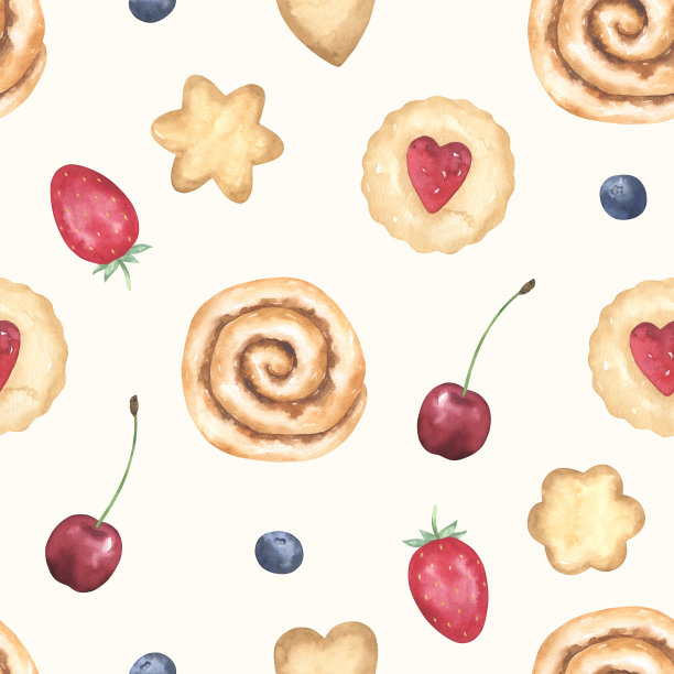 糕点无缝模式图片下载