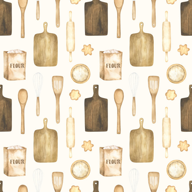 厨房用具的模式图片下载