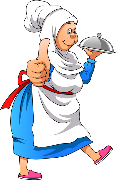 胖女孩拿着银盘子图片下载