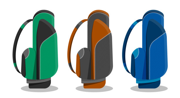 高尔夫球杆和高尔夫球的运动包图片下载