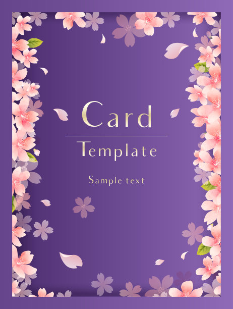 现代典雅的花矢量背景婚礼花矢量模板请柬。图片下载
