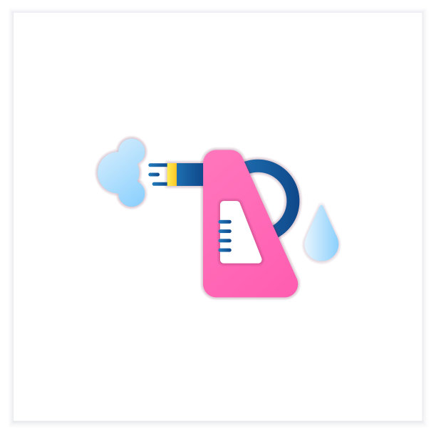 蒸汽清洗平面图标图片下载