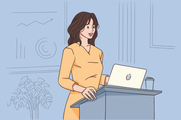 女性公共演说家概念图片下载