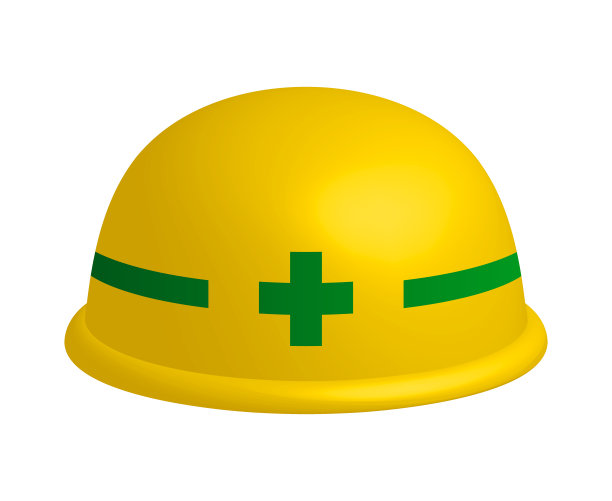 建筑头盔孤立矢量插图。图片下载