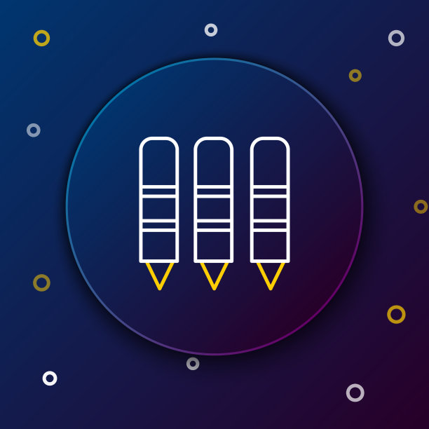 线蜡笔绘制图标孤立在蓝色图片下载