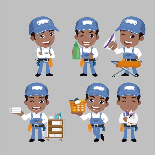 一套清洁剂与不同的姿势图片下载