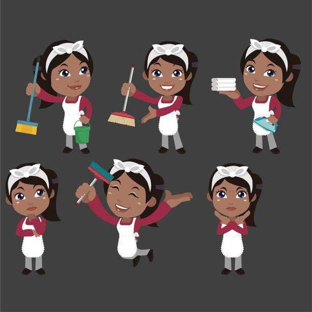 不同姿势的清洁器图片下载