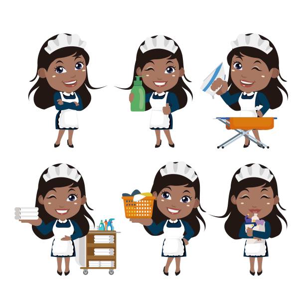 不同姿势的清洁器图片下载