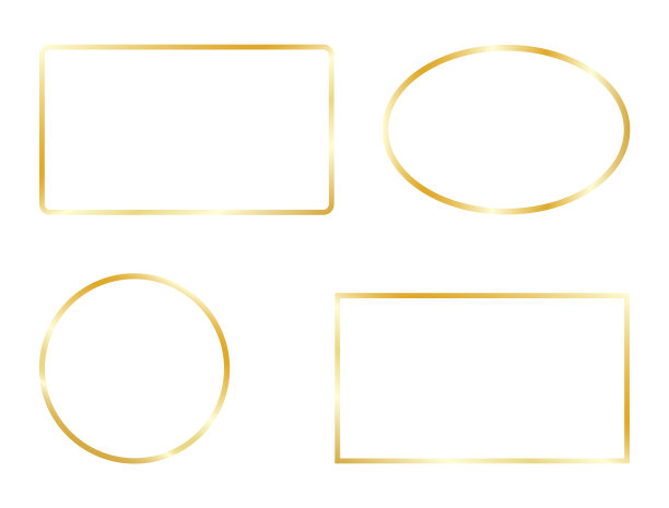 金色的框架设置在白色的背景。发光黄金矩形，方形，圆形边框收集。豪华线条艺术设计元素。庆祝卡。婚礼装饰。的模板。矢量图图片下载