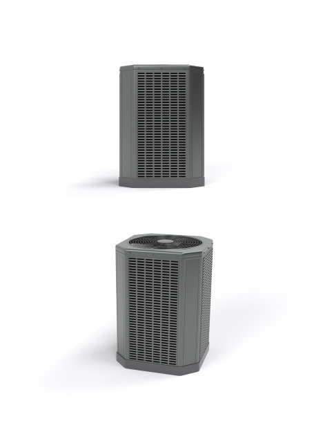 节能SEER空调机组在白色背景图片下载