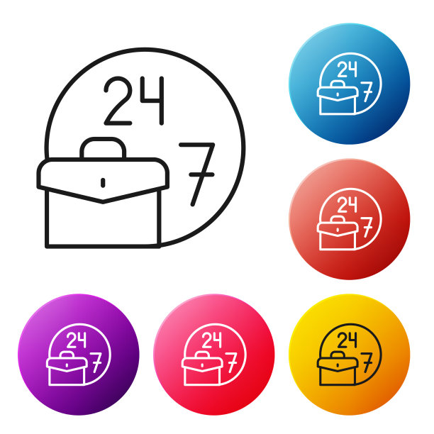 黑线总是忙，图标孤立在白色上图片下载