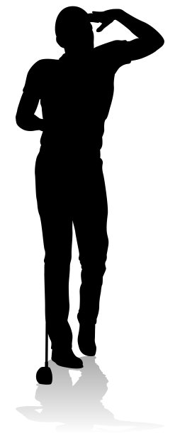 高尔夫球手高尔夫运动员剪影图片下载