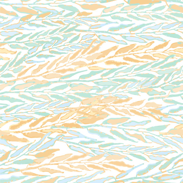 无缝彩色图案与树叶和植物图片下载