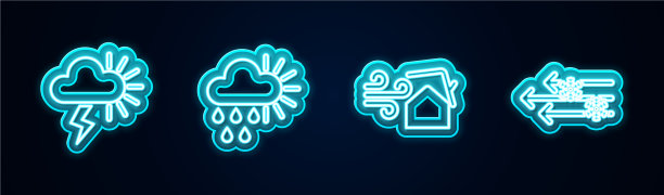 暴风雨多云，有雨和太阳龙卷风图片下载