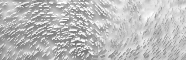 白色背景与许多飞行旋转的粒子图片下载