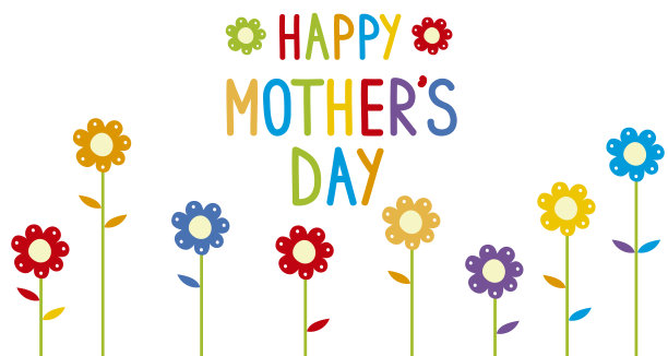 带鲜花的母亲节贺卡。图片下载