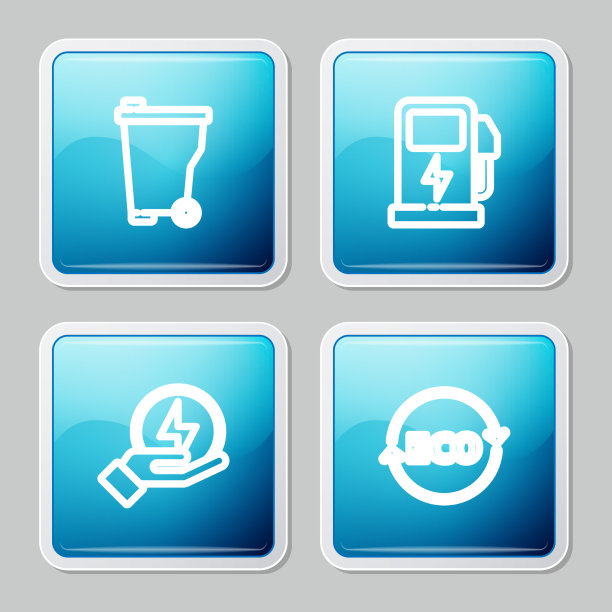 设置线路垃圾桶电动汽车充电站图片下载