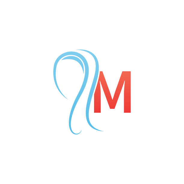 字母m图标标志结合头巾图标设计图片下载