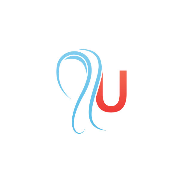 字母u图标标志结合头巾图标设计图片下载