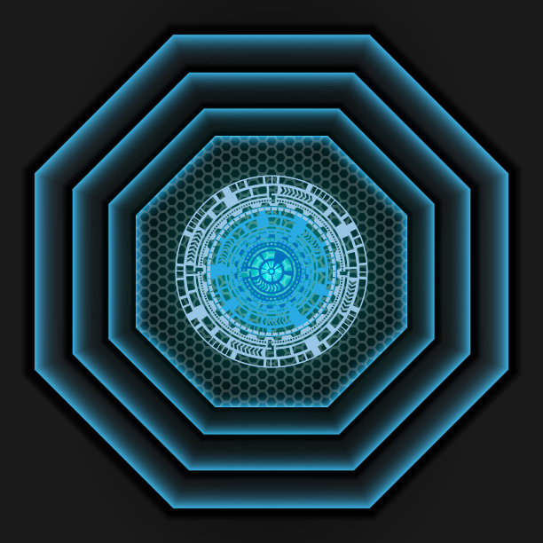 蓝色的光在网格阴影，深灰色作为背景图片下载