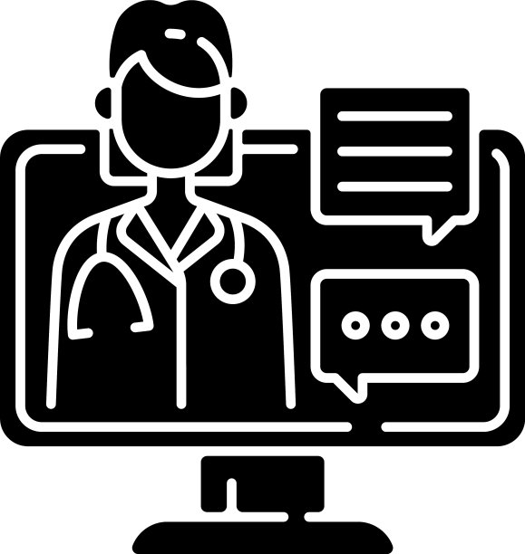 聊天咨询黑色字形图标图片下载