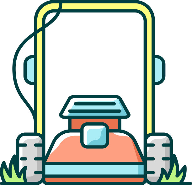 草坪修剪RGB颜色图标图片下载