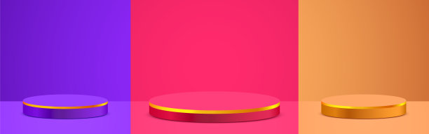 抽象的场景背景。圆筒裙台背景设置。产品展示，模拟，展示化妆品，讲台，舞台底座或平台。图片下载