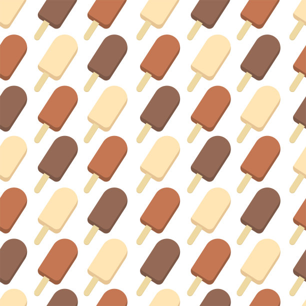 矢量冰淇淋无缝模式。食物的插图背景。装饰印刷。夏天打印。图片下载