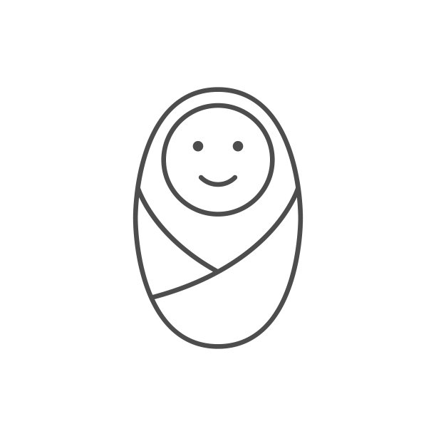 男性新生儿线轮廓图标图片下载