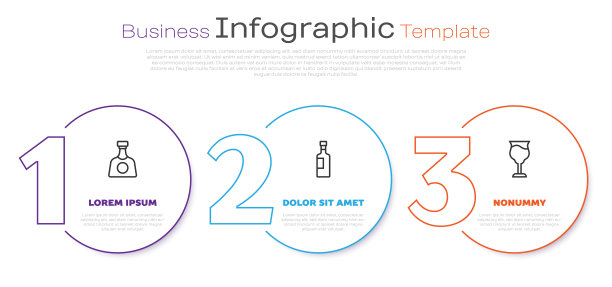 龙舌兰酒瓶，葡萄酒和玻璃杯。业务信息模板。向量图片下载