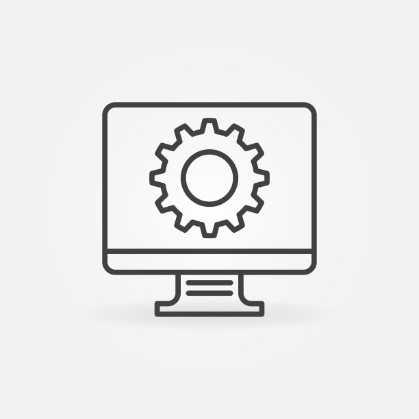 电脑设置线图标PC服务图片下载