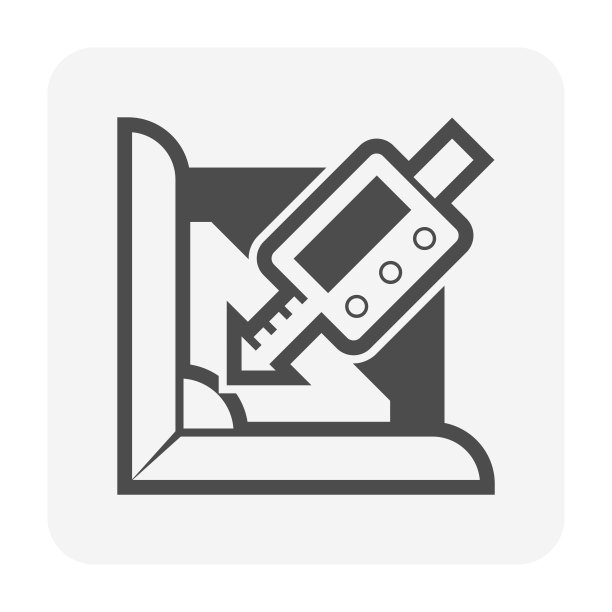 焊接质量检验检查或测试矢量图标设计。测量尺寸，深度和角度。图片下载