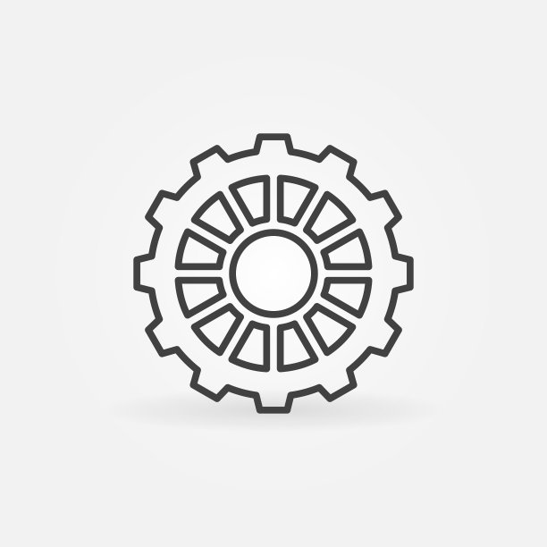 齿轮轮廓概念图标图片下载