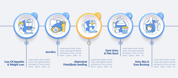 肝病标志向量信息图表模板图片下载