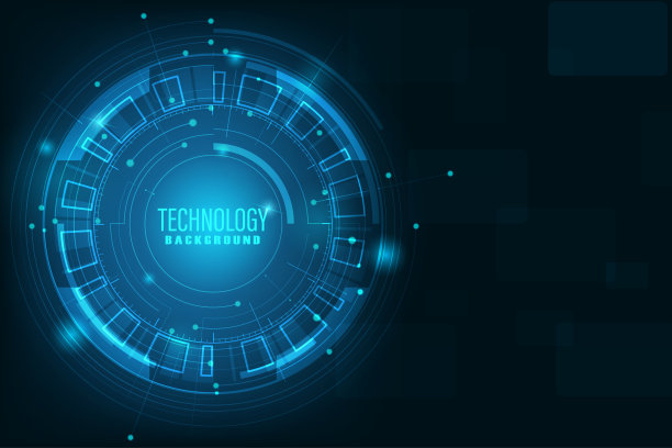 矢量电路组成的抽象图形。科学和技术。现代数字技术的蓝色背景。图片下载