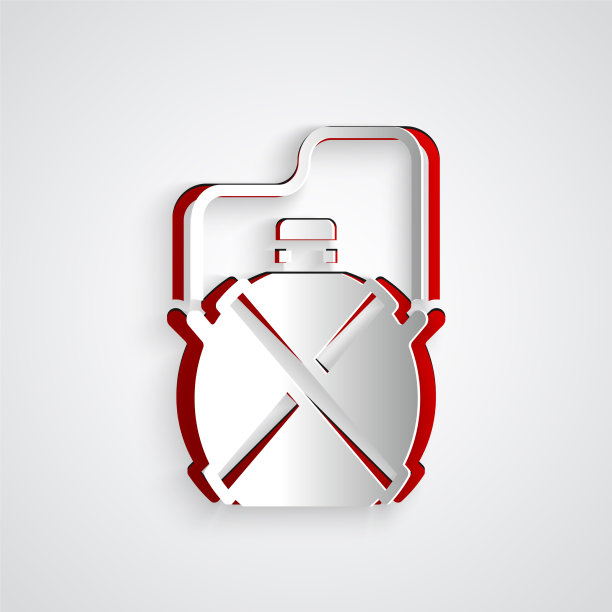 剪纸水壶水壶图标孤立上图片下载