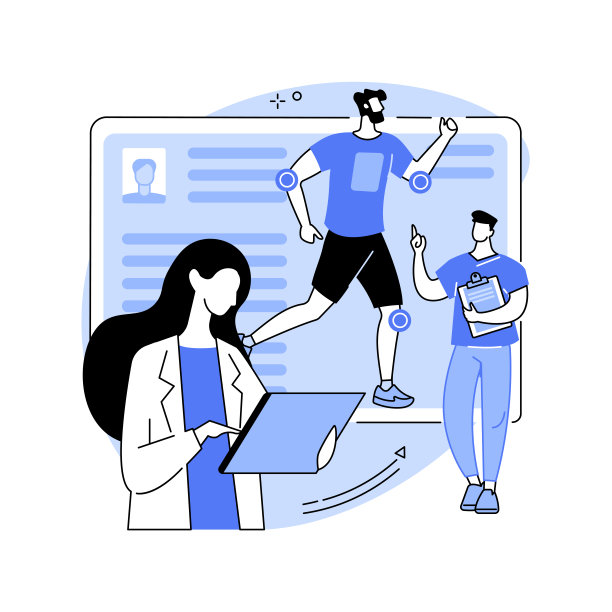 运动医学抽象概念矢量图解。图片下载