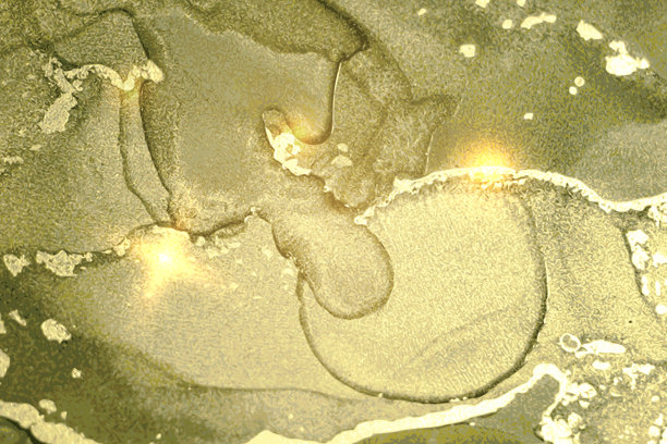 金色和绿色的抽象背景。醇墨大理石纹理图片下载